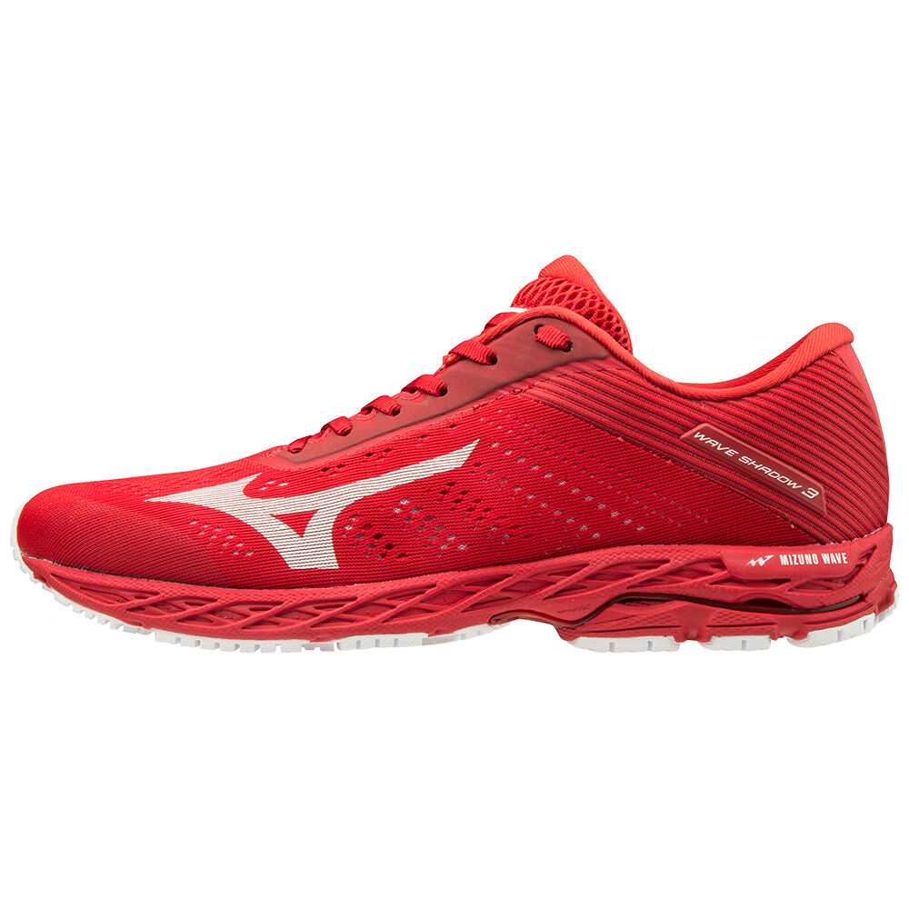 Mens Mizuno WAVE SHADOW 3 Running Shoes Red/White Philippines (VKDMQR214)